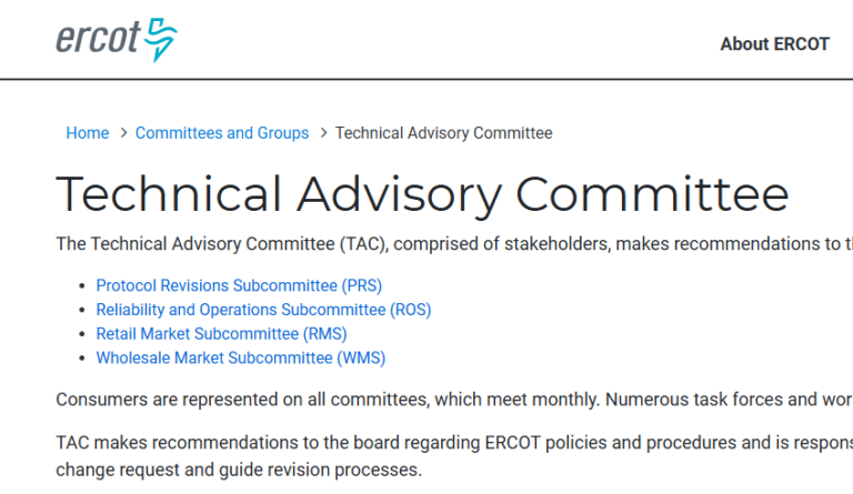 Technical Advisory Committee (TAC)